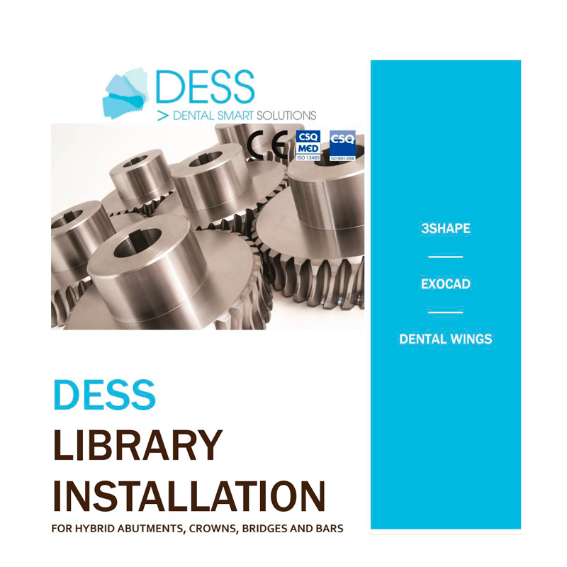 DESS 3Shape, Exocad, DW CAD-kirjastot