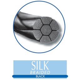 [8101519] SMI SILK BRAIDED BLACK DS-19 5/0 3/8 Non-Resorb 12 kpl